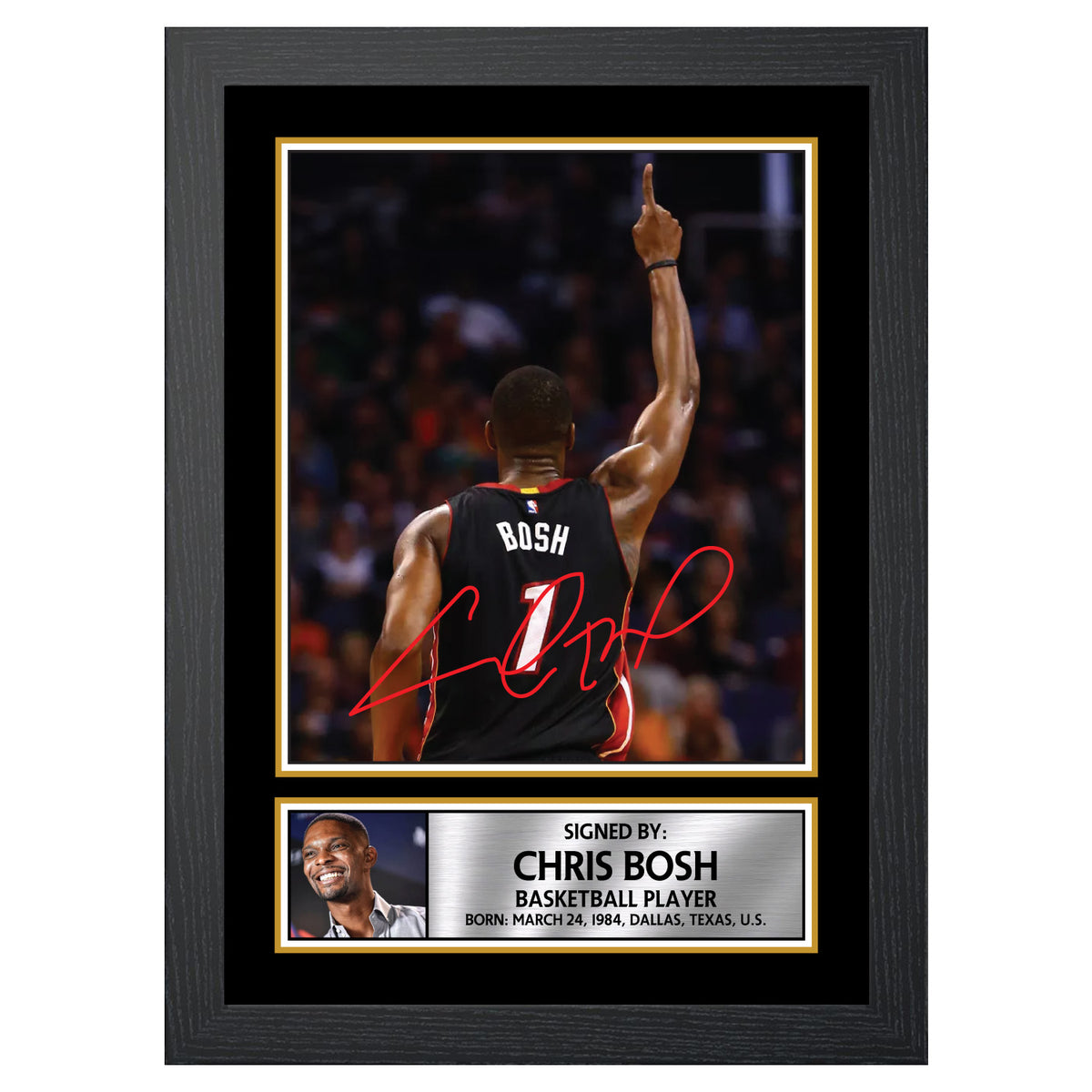 Chris Bosh 2 Basketball Player Printed Signature Poster Print Gift