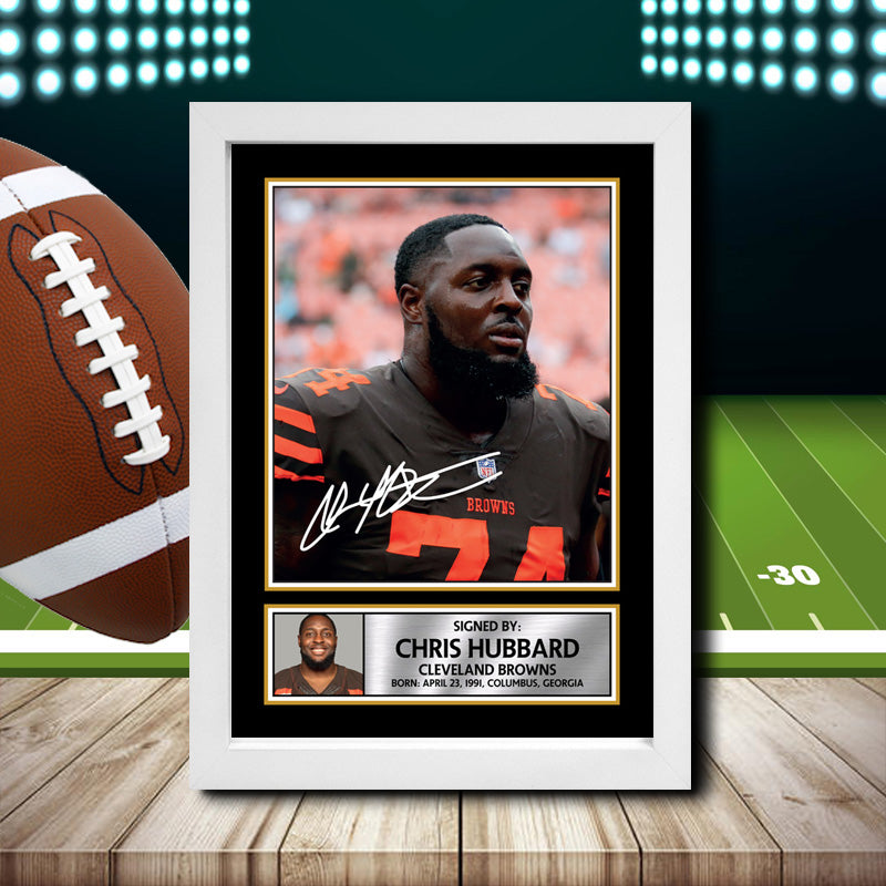 Chris Hubbard – Printed Signature NFL Star Print – Chris Hubbard
