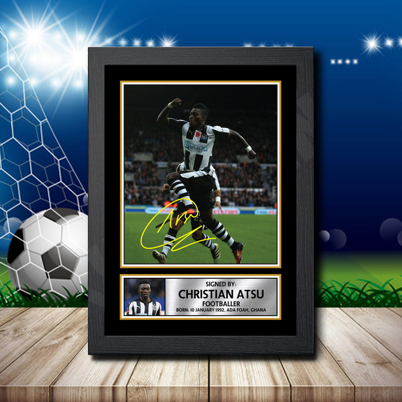 Christian Atsu 2 Printed Signature Footballers Star Poster Print Framed Wall Art Gift β Christian Atsu 2 Printed Signature Footballers Star Poster Print