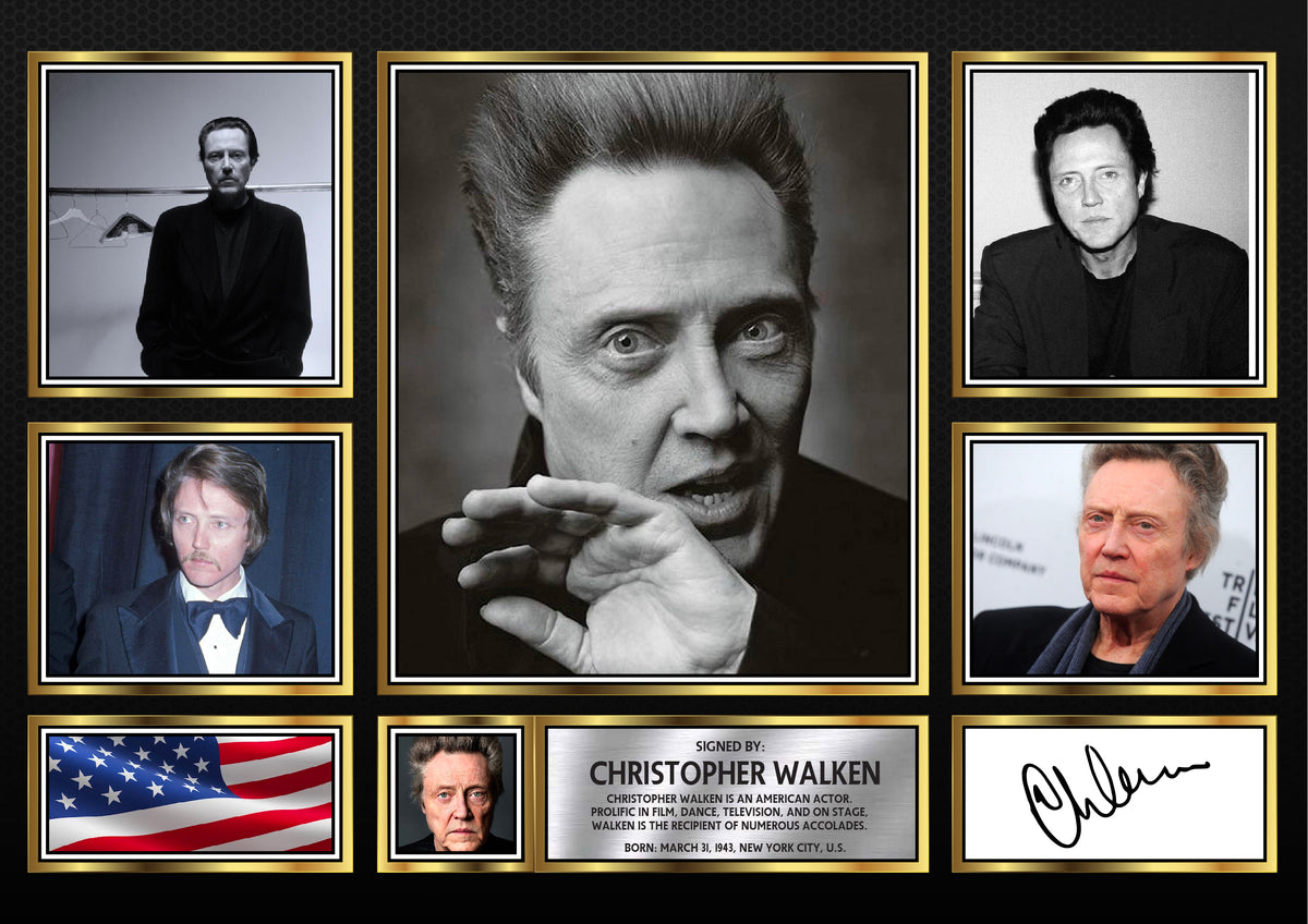 Christopher Walken – Printed Signature Television Star Print – Christopher Walken – A4 Poster