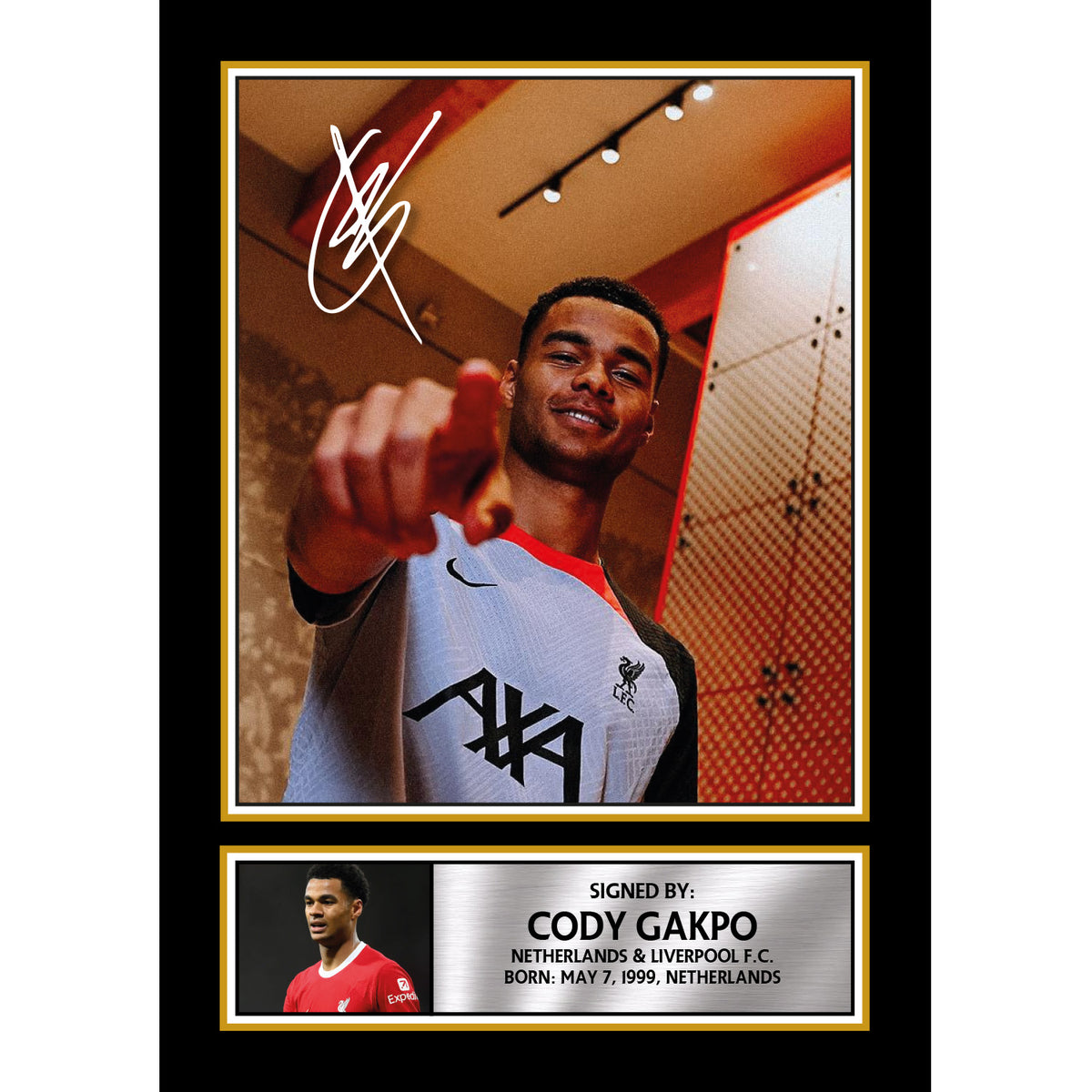 Cody Gakpo Printed Signature Photo Poster