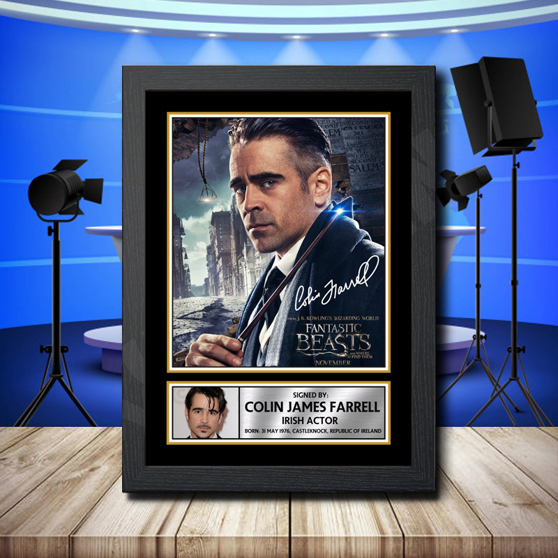 Colin Farrell 2 Printed Signature Television Star Poster Print Framed Wall Art Gift – Colin Farrell 2 Printed Signature Television Star Poster Print