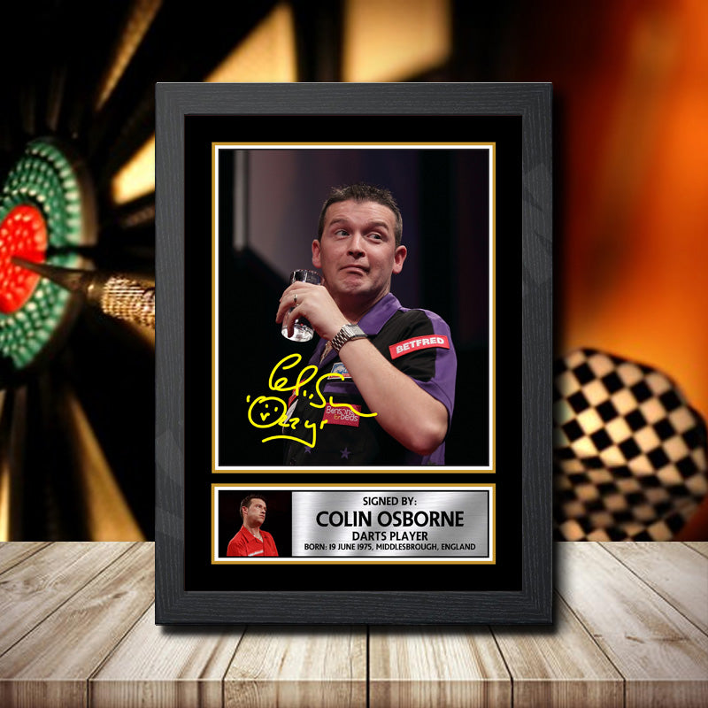 Colin Osborne 2 Printed Signature Darts Star Poster Print Framed Wall Art Gift – Colin Osborne 2 Printed Signature Darts Star Poster Print