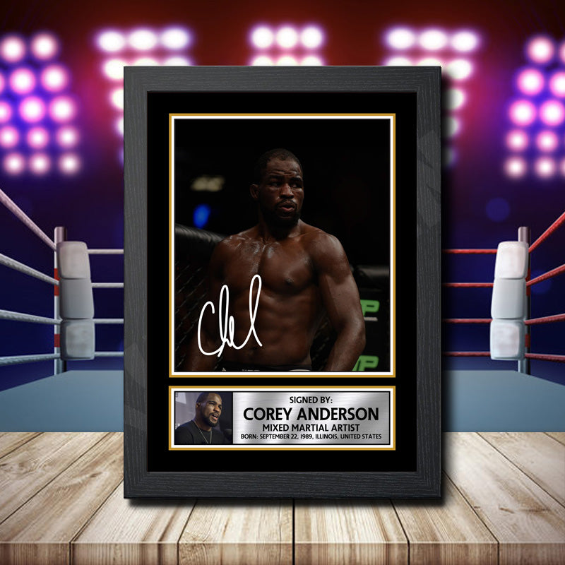 Corey Anderson Printed Signature Ufc Star Poster Print Framed Wall Art Gift β Corey Anderson Printed Signature Ufc Star Poster Print