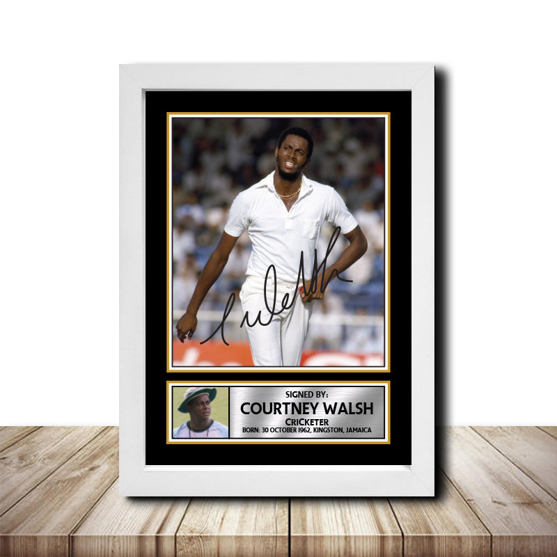 Courtney Walsh M1511 Cricketer Printed Signature Poster Print Gift
