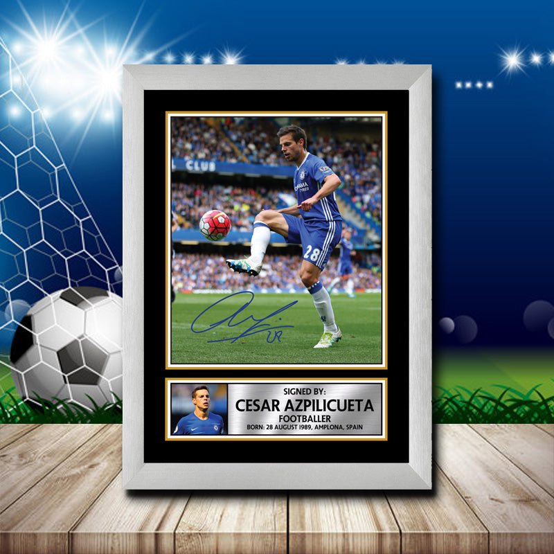 César Azpilicueta Printed Signature Footballers Star Poster Print Framed Wall Art Gift – César Azpilicueta Printed Signature Footballers Star Poster Print