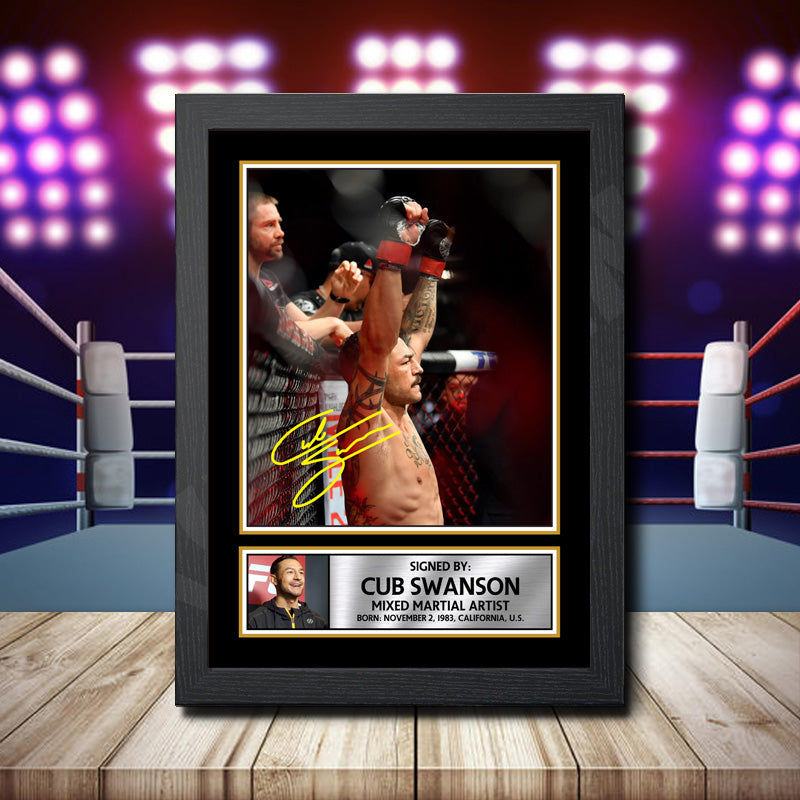 Cub Swanson 2 Printed Signature Ufc Star Poster Print Framed Wall Art Gift – Cub Swanson 2 Printed Signature Ufc Star Poster Print