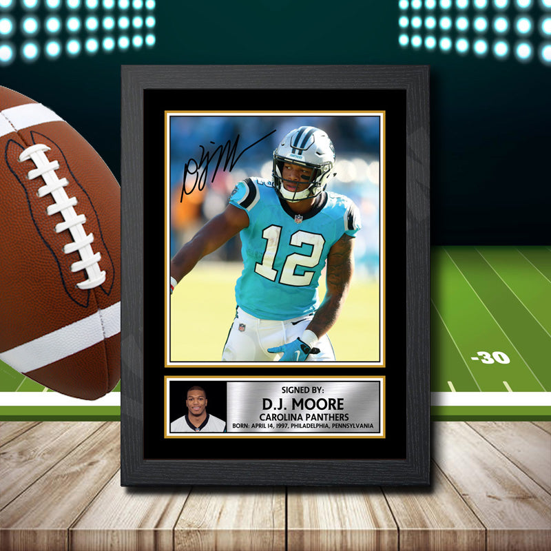 D.J. Moore 2 – Printed Signature NFL Star Print – D.J. Moore 2