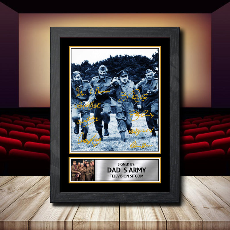 Dad S Army 2 Printed Signature Movie Star Poster Print Framed Wall Art Gift β Dad S Army 2 Printed Signature Movie Star Poster Print