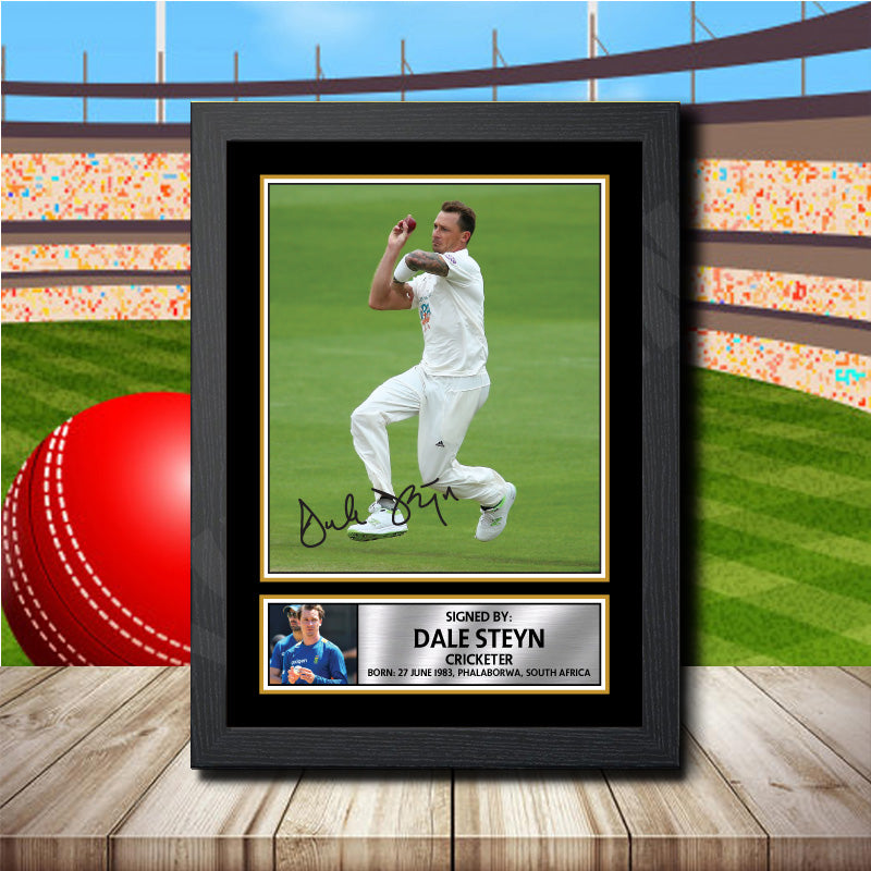 Dale Steyn Printed Signature Cricket Star Poster Print Framed Wall Art Gift – Dale Steyn Printed Signature Cricket Star Poster Print