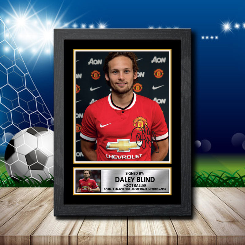 Daley Blind 2 Printed Signature Footballers Star Poster Print Framed Wall Art Gift β Daley Blind 2 Printed Signature Footballers Star Poster Print