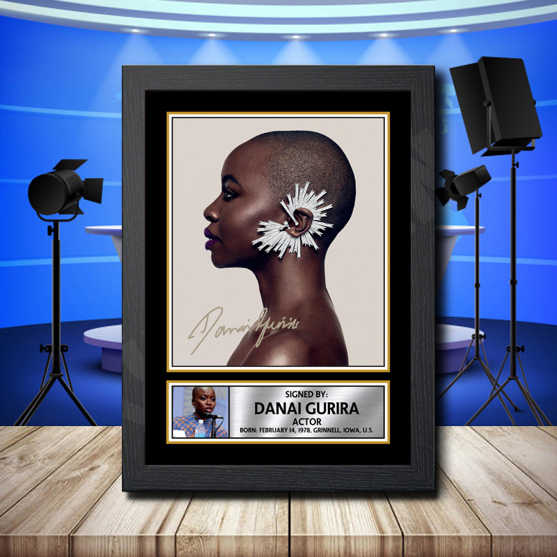 Danai Gurira 2 Printed Signature Television Star Poster Print Framed Wall Art Gift β Danai Gurira 2 Printed Signature Television Star Poster Print