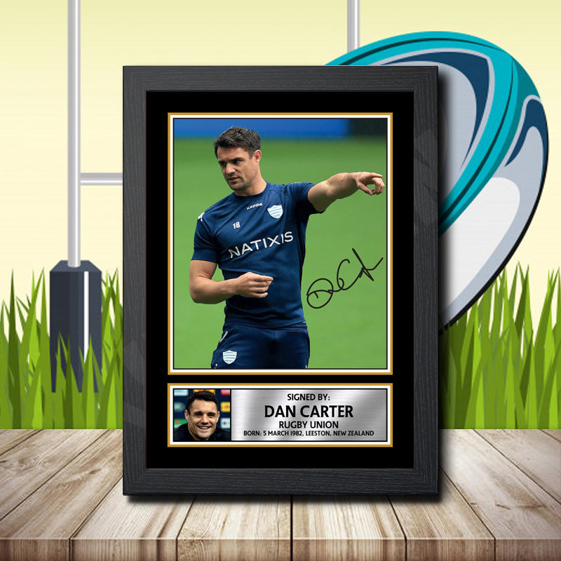 Dan Carter 1 Printed Signature Rugby Star Poster Print Framed Wall Art Gift β Dan Carter 1 Printed Signature Rugby Star Poster Print