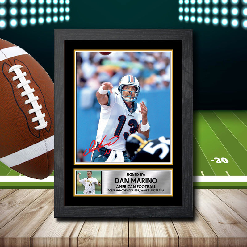 Dan Marino 1 – Printed Signature NFL Star Print – Dan Marino 1