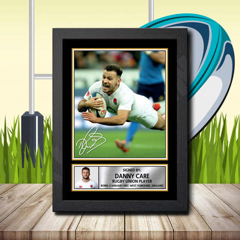 Danny Care 1 Printed Signature Rugby Star Poster Print Framed Wall Art Gift β Danny Care 1 Printed Signature Rugby Star Poster Print