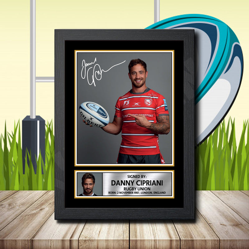 Danny Cipriani 1 Printed Signature Rugby Star Poster Print Framed Wall Art Gift – Danny Cipriani 1 Printed Signature Rugby Star Poster Print