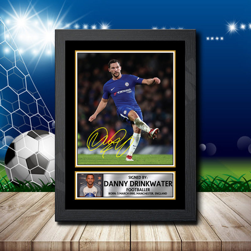 Danny Drinkwater 2 Printed Signature Footballers Star Poster Print Framed Wall Art Gift – Danny Drinkwater 2 Printed Signature Footballers Star Poster Print