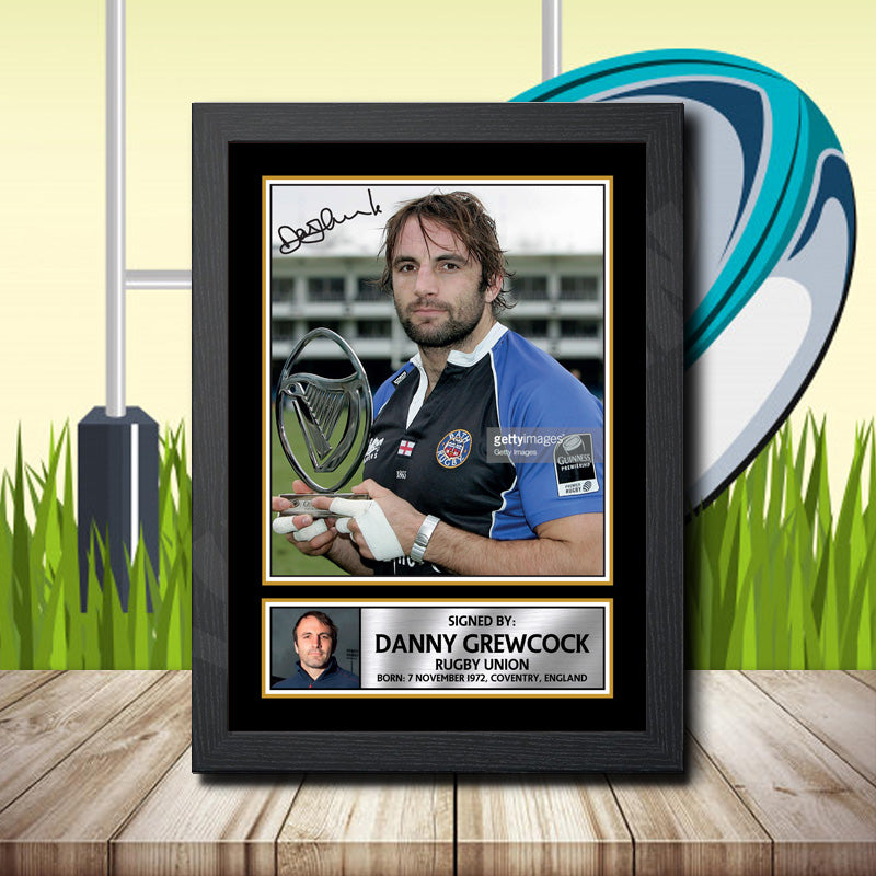 Danny Grewcock 1 Printed Signature Rugby Star Poster Print Framed Wall Art Gift – Danny Grewcock 1 Printed Signature Rugby Star Poster Print