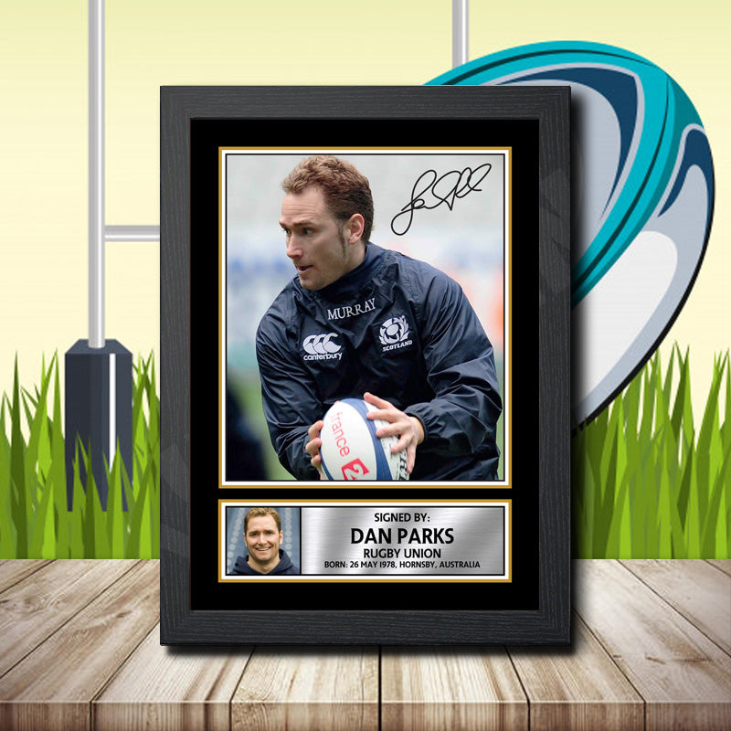 Dan Parks 1 Printed Signature Rugby Star Poster Print Framed Wall Art Gift – Dan Parks 1 Printed Signature Rugby Star Poster Print
