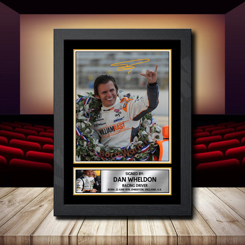Dan Wheldon 2 Printed Signature Movie Star Poster Print Framed Wall Art Gift – Dan Wheldon 2 Printed Signature Movie Star Poster Print