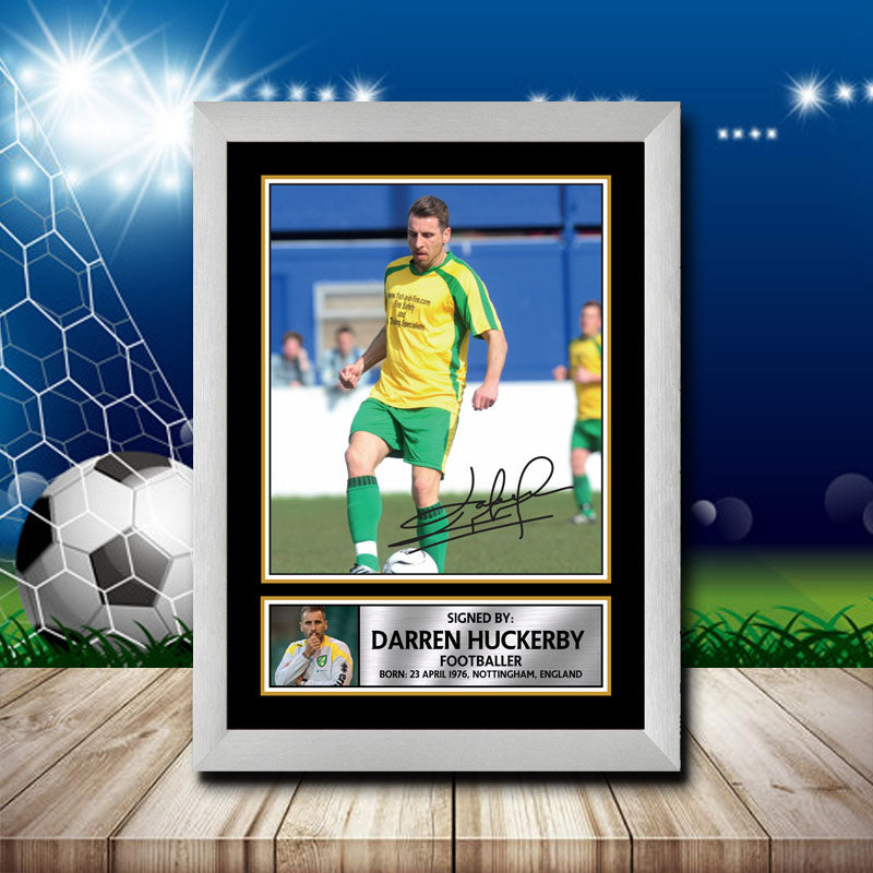 Darren Huckerby 2 Printed Signature Footballers Star Poster Print Framed Wall Art Gift – Darren Huckerby 2 Printed Signature Footballers Star Poster Print