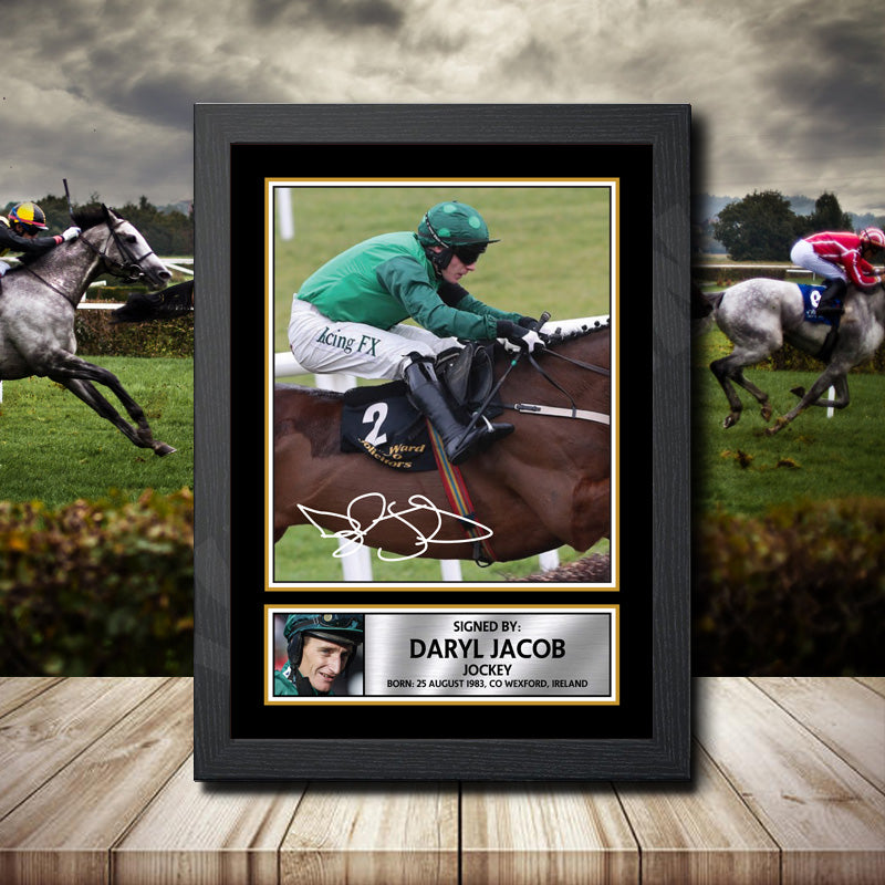 Daryl Jacob 2 Printed Signature Horse-Racing Star Poster Print Framed Wall Art Gift – Daryl Jacob 2 Printed Signature Horse-Racing Star Poster Print