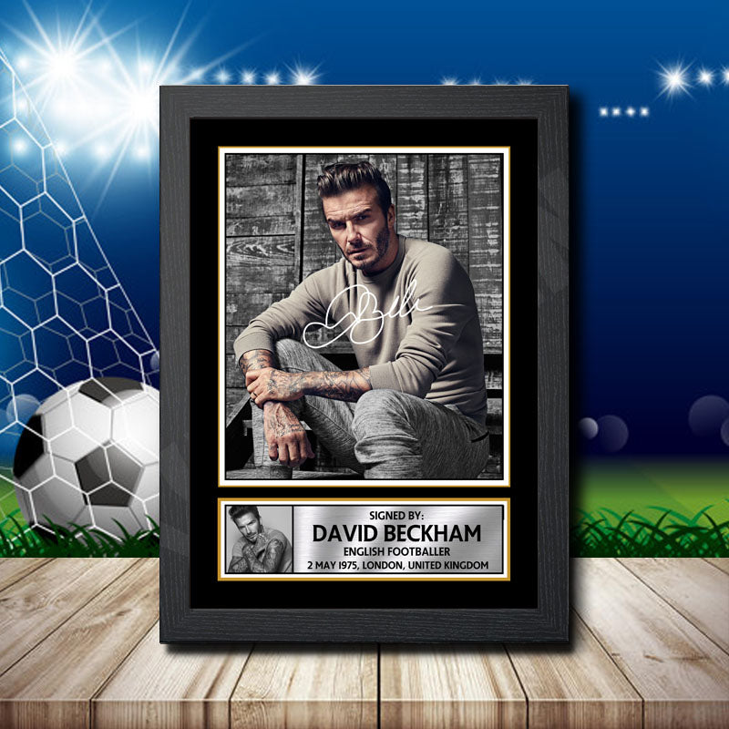 David Beckham 1 Printed Signature Footballers Star Poster Print Framed Wall Art Gift β David Beckham 1 Printed Signature Footballers Star Poster Print