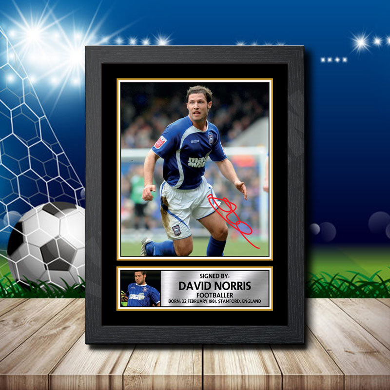 David Norris Printed Signature Footballers Star Poster Print Framed Wall Art Gift – David Norris Printed Signature Footballers Star Poster Print
