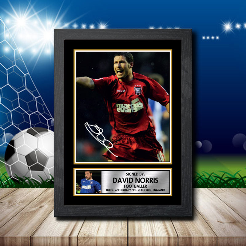 David Norris 2 Printed Signature Footballers Star Poster Print Framed Wall Art Gift – David Norris 2 Printed Signature Footballers Star Poster Print