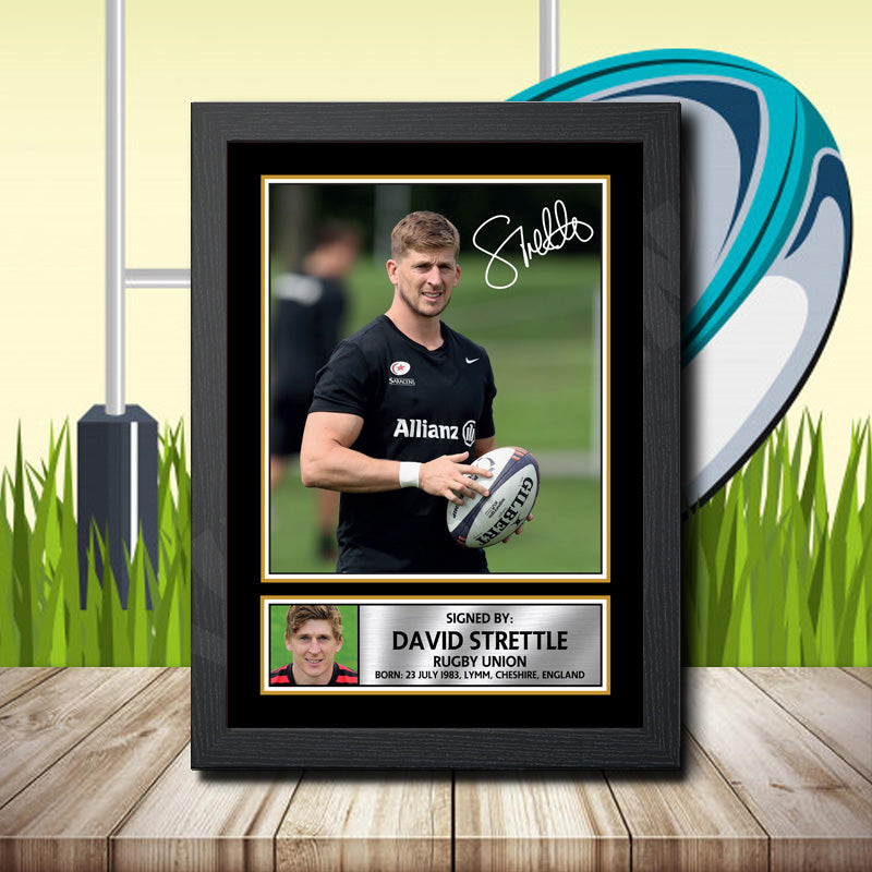 David Strettle 2 Printed Signature Rugby Star Poster Print Framed Wall Art Gift – David Strettle 2 Printed Signature Rugby Star Poster Print