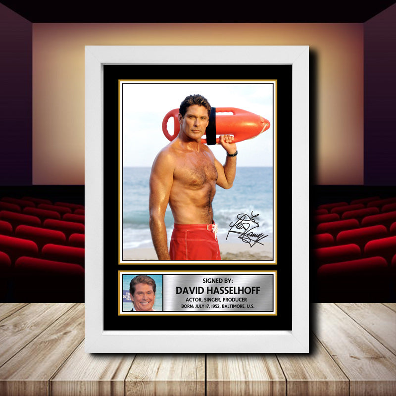 David Hasselhoff Printed Signature Movie Star Poster Print Framed Wall Art Gift – David Hasselhoff Printed Signature Movie Star Poster Print