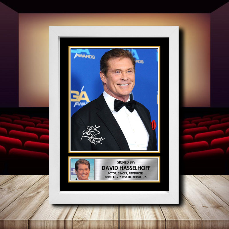 David Hasselhoff 2 Printed Signature Movie Star Poster Print Framed Wall Art Gift – David Hasselhoff 2 Printed Signature Movie Star Poster Print