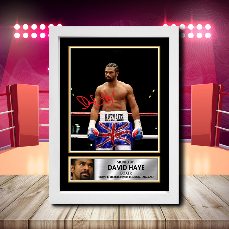 David Haye Printed Signature Boxing Star Poster Print Framed Wall Art Gift β David Haye Printed Signature Boxing Star Poster Print
