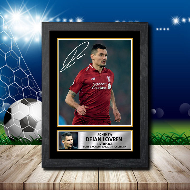 Dejan Lovren 1 Printed Signature Footballers Star Poster Print Framed Wall Art Gift – Dejan Lovren 1 Printed Signature Footballers Star Poster Print