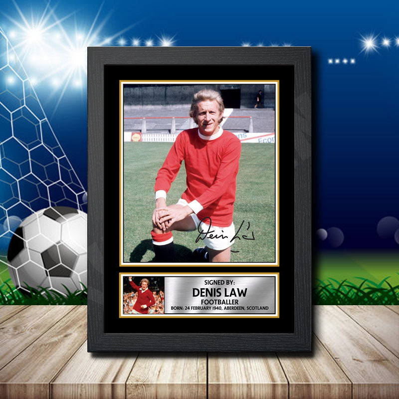 Denis Law 2 Printed Signature Footballers Star Poster Print Framed Wall Art Gift – Denis Law 2 Printed Signature Footballers Star Poster Print