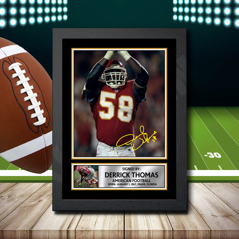 Derrick Thomas 1 – Printed Signature NFL Star Print – Derrick Thomas 1