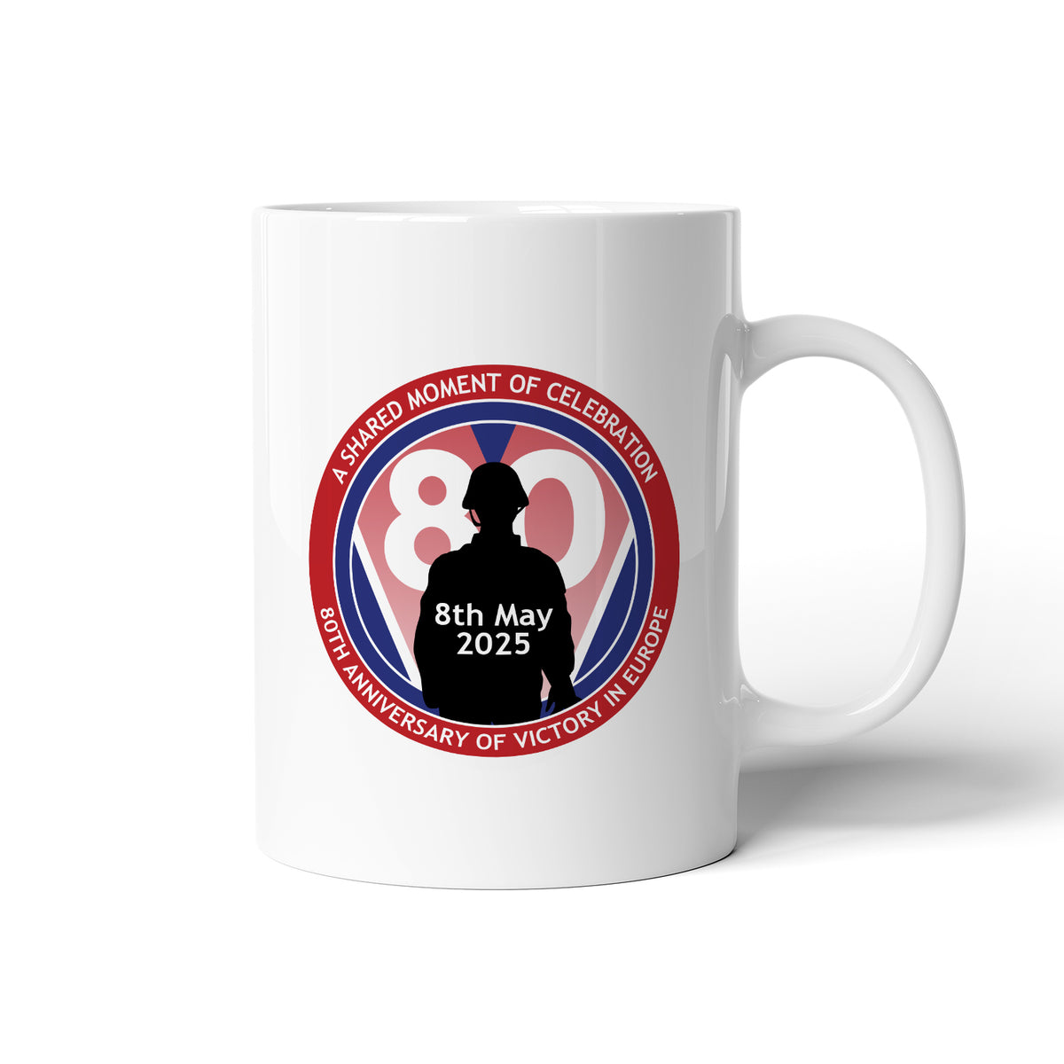 VE Day 80th Anniversary Mug Design 4 - Special Edition (Colour Options)