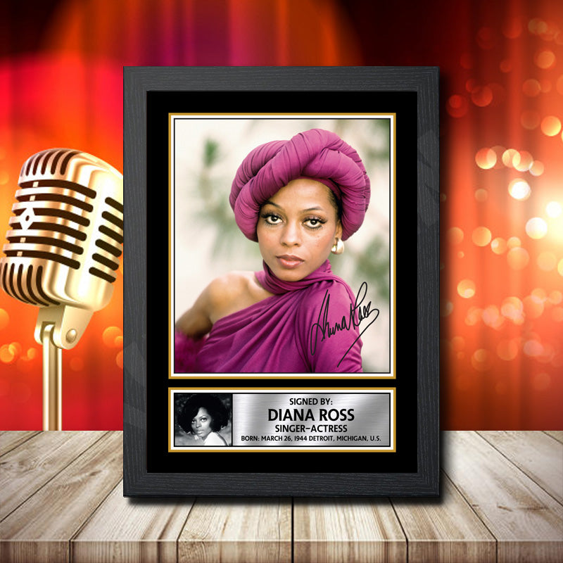 Diana Ross 2 – Printed Signature Music Star Print – Diana Ross 2