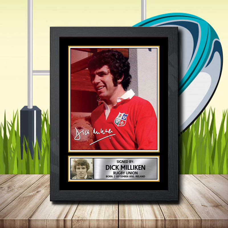 Dick Milliken 2 Printed Signature Rugby Star Poster Print Framed Wall Art Gift β Dick Milliken 2 Printed Signature Rugby Star Poster Print