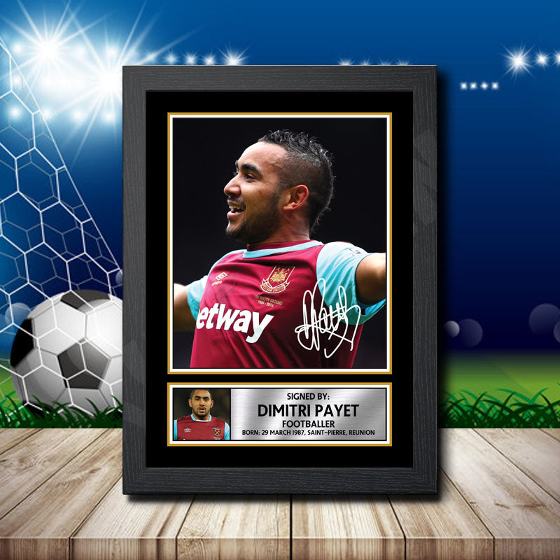 Dimitri Payet 2 Printed Signature Footballers Star Poster Print Framed Wall Art Gift – Dimitri Payet 2 Printed Signature Footballers Star Poster Print