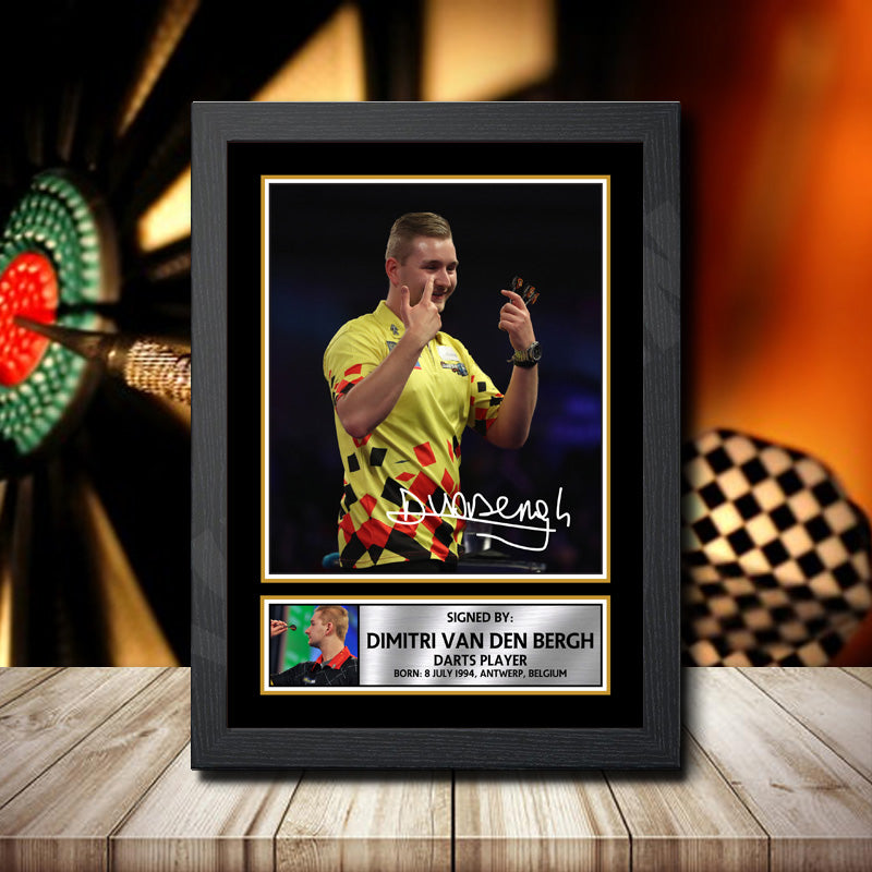 Dimitri Van Den Bergh Printed Signature Darts Star Poster Print Framed Wall Art Gift – Dimitri Van Den Bergh Printed Signature Darts Star Poster Print