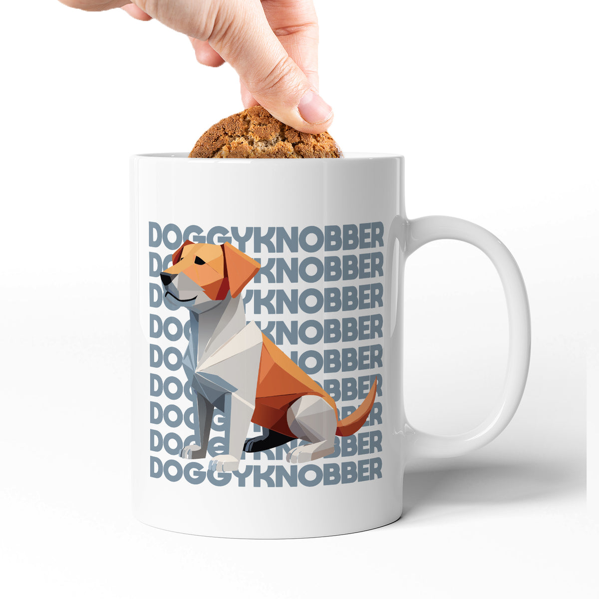 Rude Swear Word Printed Mug Design - DOGGYKN*BBER (3 Colours)