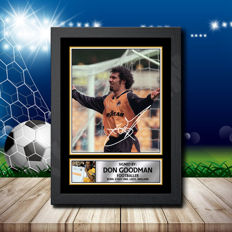 Don Goodman Printed Signature Footballers Star Poster Print Framed Wall Art Gift β Don Goodman Printed Signature Footballers Star Poster Print