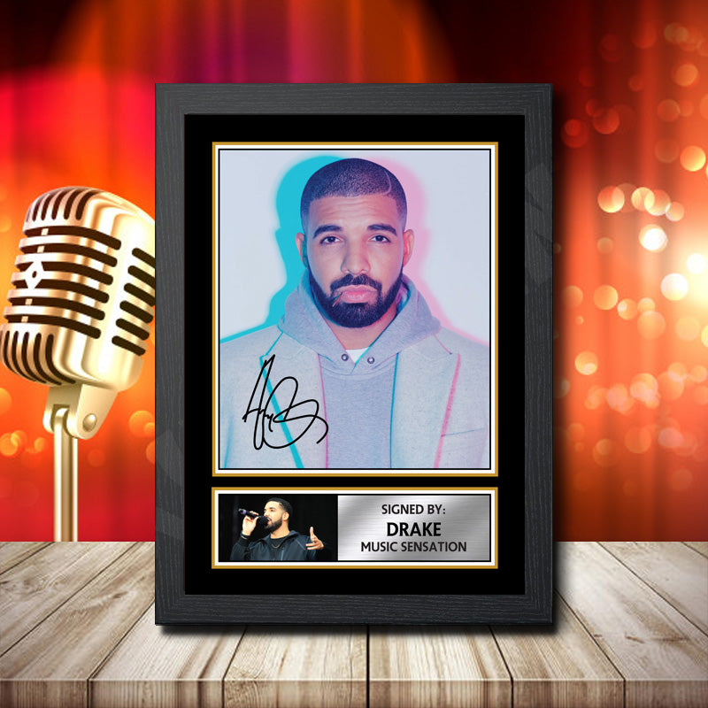 Drake – Printed Signature Music Star Print – Drake