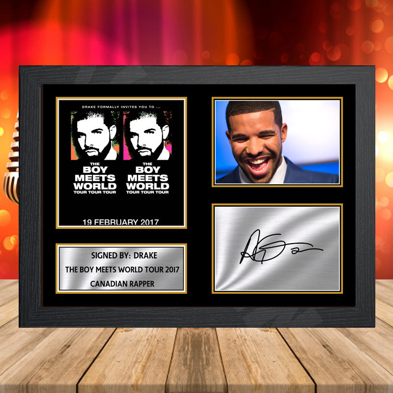 Drake The Boy Meets World Tour 2017 2 – Printed Signature Music-Landscape Star Print – Drake The Boy Meets World Tour 2017 2