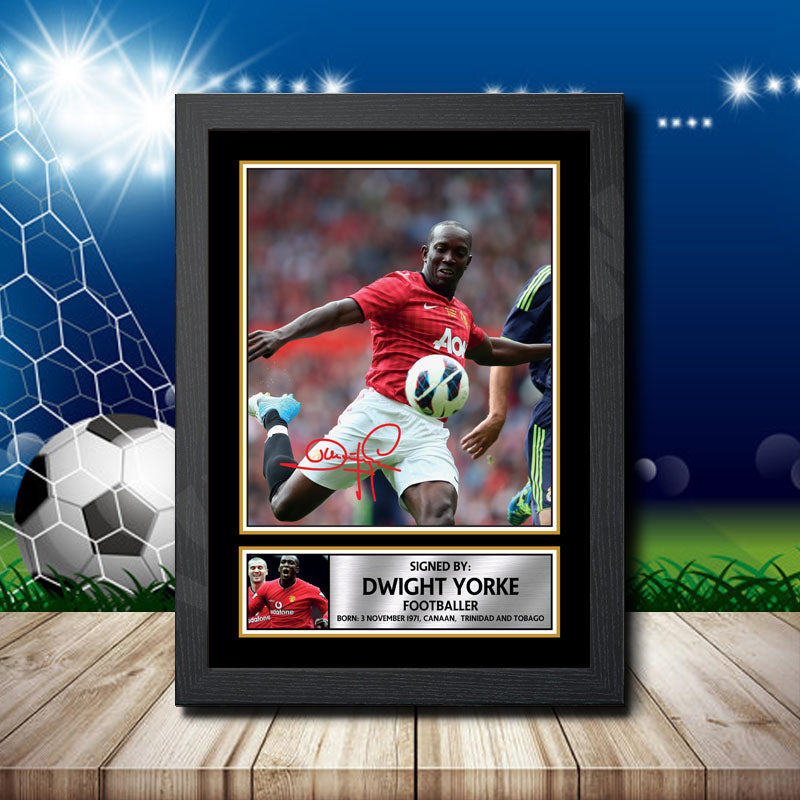 Dwight Yorke Printed Signature Footballers Star Poster Print Framed Wall Art Gift – Dwight Yorke Printed Signature Footballers Star Poster Print