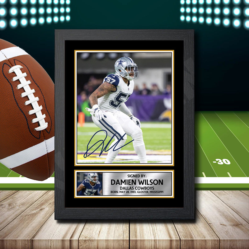 Damien Wilson – Printed Signature NFL Star Print – Damien Wilson