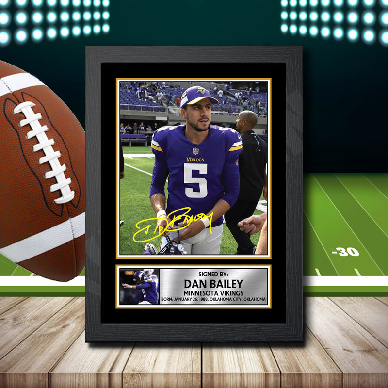 Dan Bailey 2 – Printed Signature NFL Star Print – Dan Bailey 2