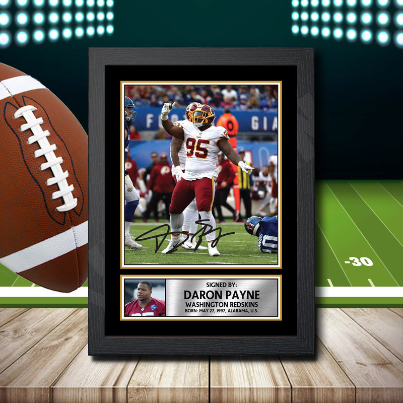 Daron Payne β Printed Signature NFL Star Print β Daron Payne