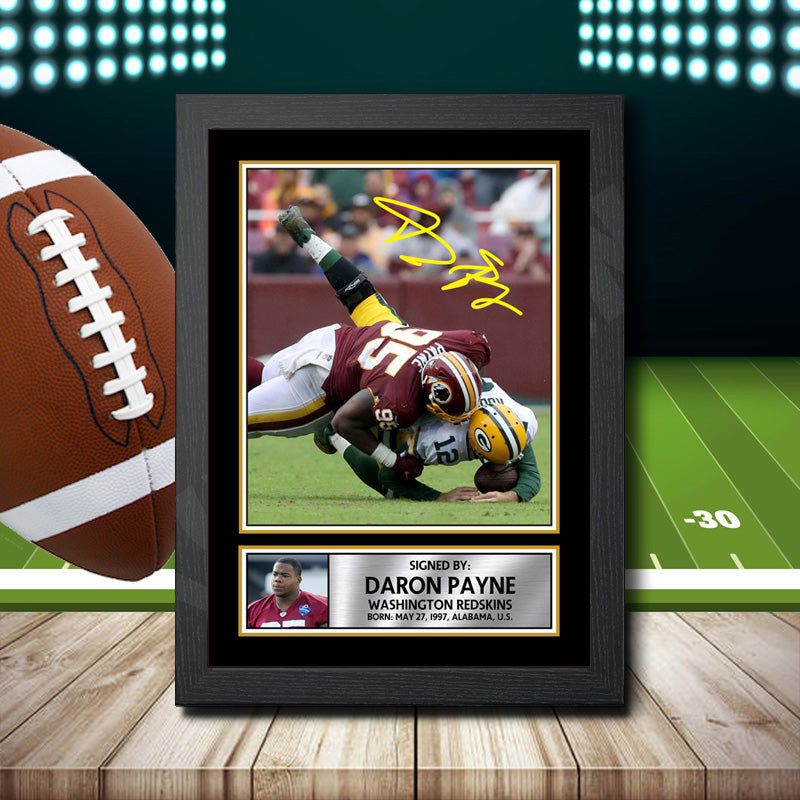 Daron Payne 2 – Printed Signature NFL Star Print – Daron Payne 2